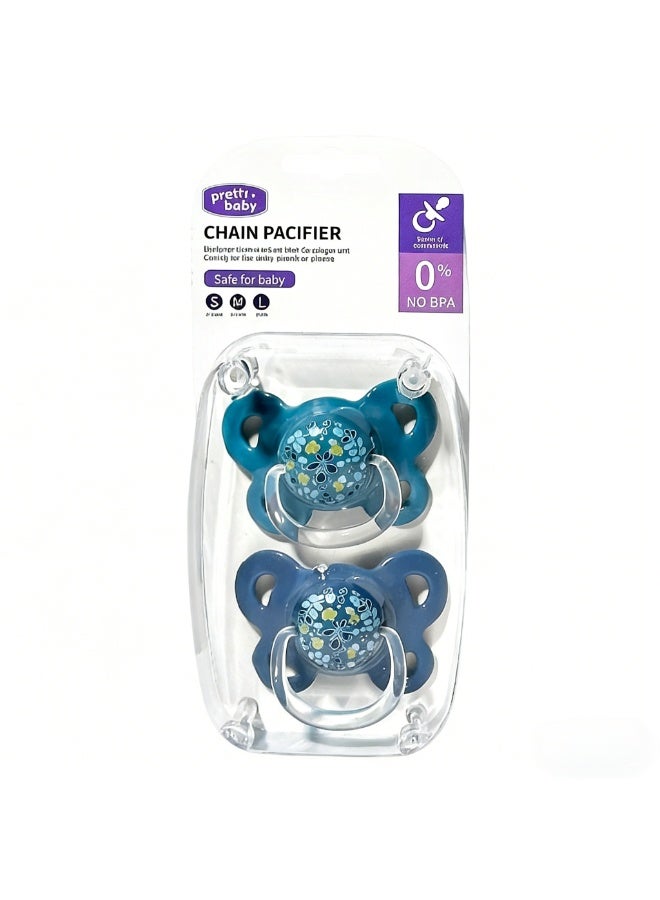 Baby Pacifier  Orthodontic Nipple & Breast-like Design - BPA-Free, Soft Silicone & Food-Grade PP - Soothes Teething, Promotes Natural Sucking for Newborns Infants, Blue - Image 1